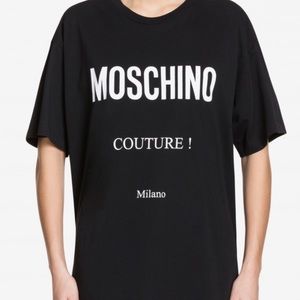 Moschino shirt in cotton jersey with couture print